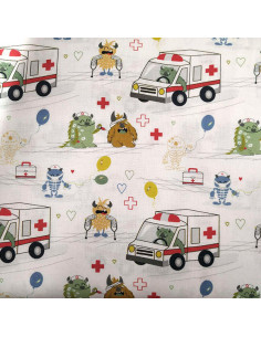 Tela de algodón ambulancias