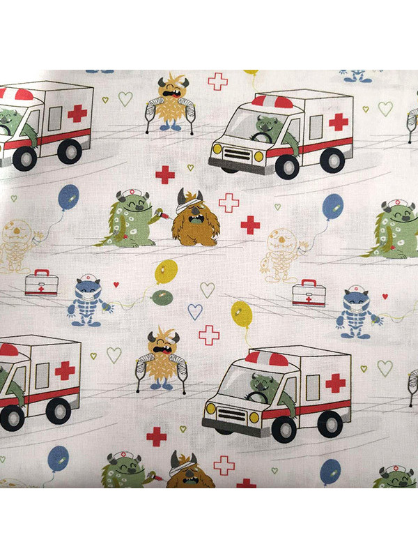 Tela de algodón ambulancias