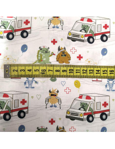 Tela de algodón ambulancias 2
