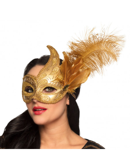 Antifaz veneciano cresta metalizado