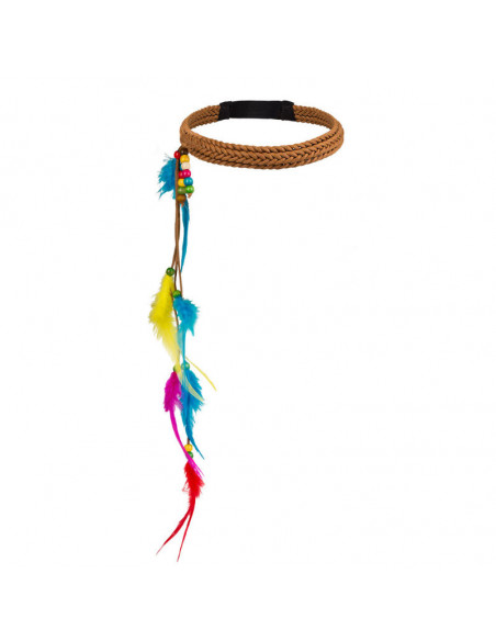 Cinta hippie con plumas mujer