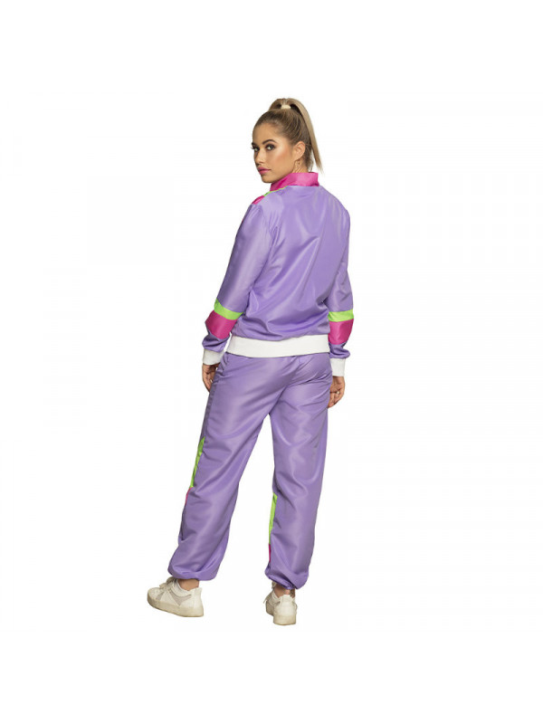 Disfraz chándal años 80 para mujer espalda