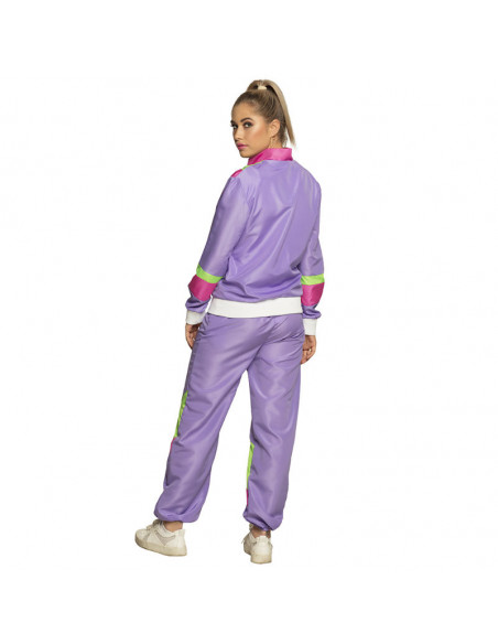 Disfraz chándal años 80 para mujer espalda