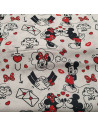 Tela Mickey y Minnie corazones