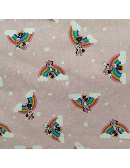 Tela Minnie arco iris