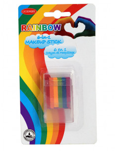 Maquillaje arco iris en barra