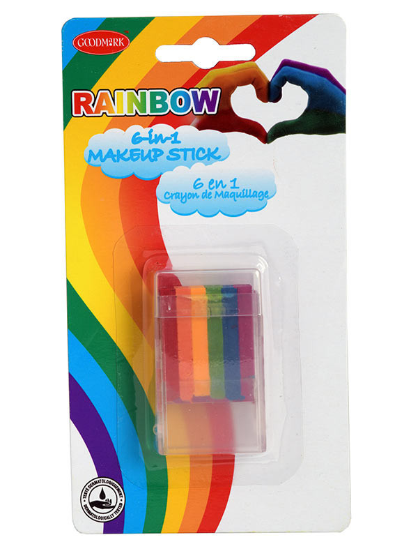 Maquillaje arco iris en barra