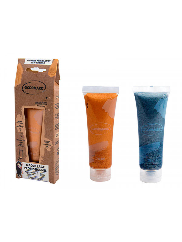 Maquillaje al agua metalizado en crema