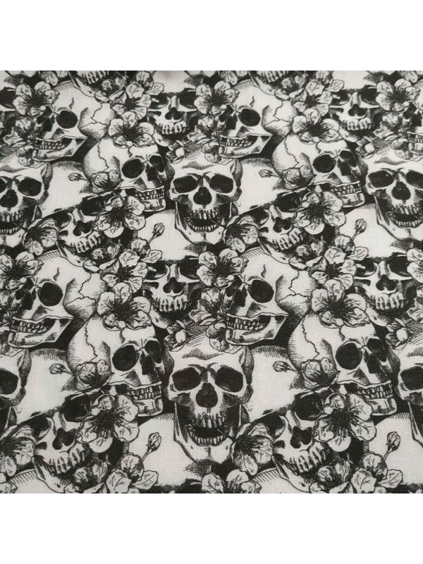 Tela de Calaveras de algodón