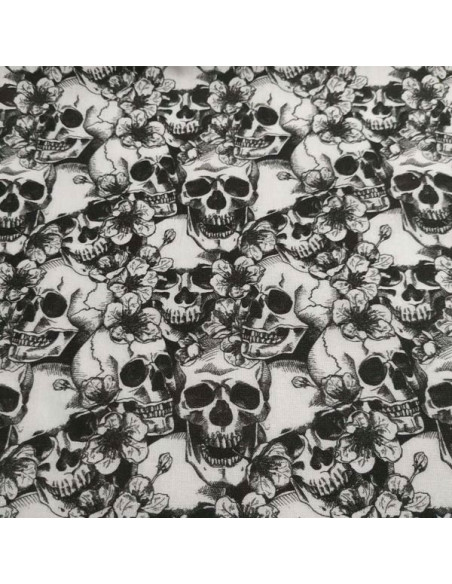 Tela de Calaveras de algodón