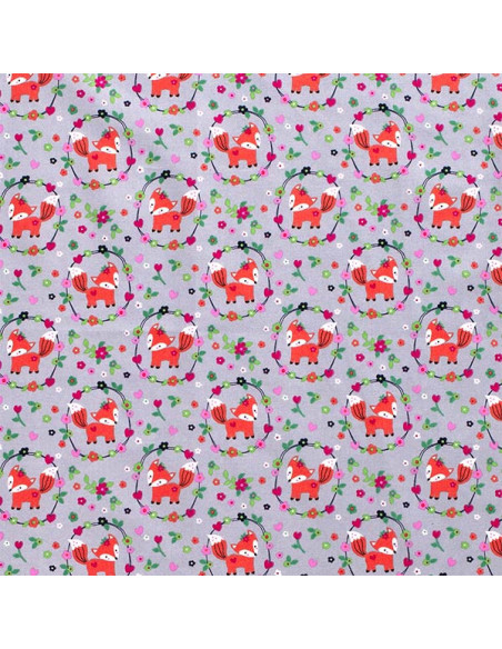 Tela zorros de algodón