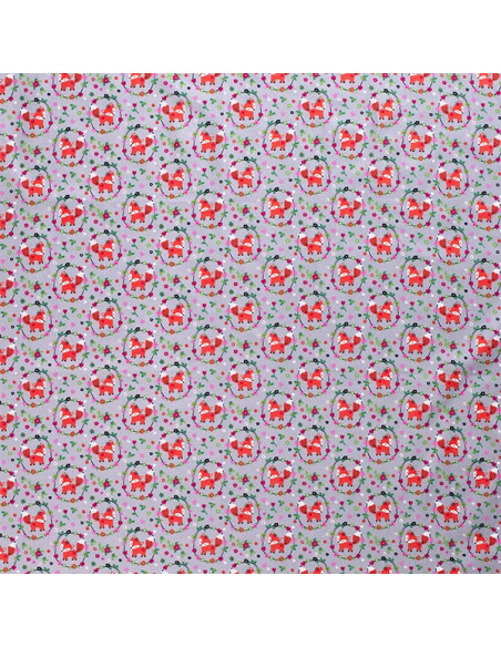 Tela zorros de algodón patrón