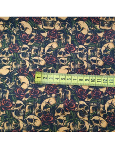 Tela calaveras cementerio 2