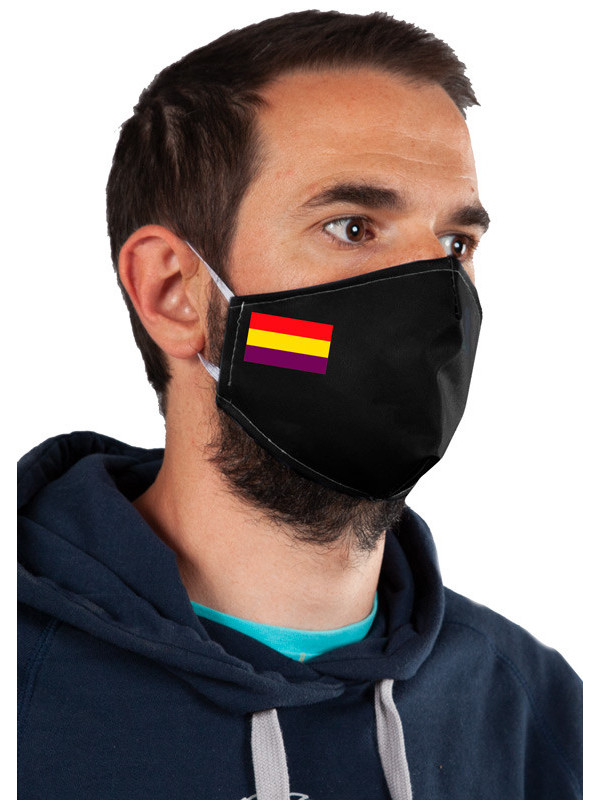 Mascarilla negra bandera República