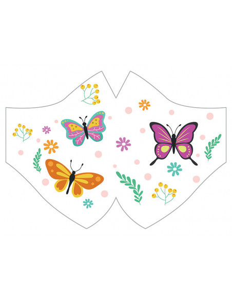 Mascarilla mariposas diseño