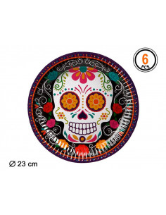 Platos calavera mexicana
