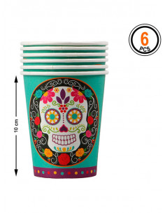 Vasos calavera mexicana