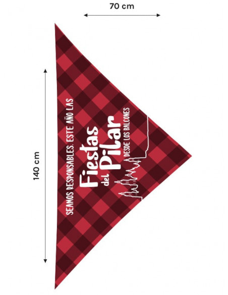 Cachirulo para balcones Fiestas del Pilar medidas