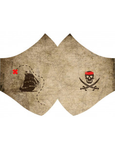 Mascarilla Mapa pirata