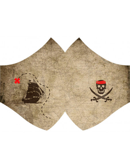 Mascarilla Mapa pirata