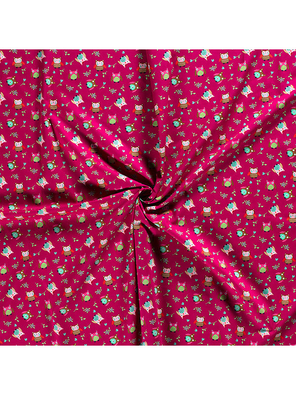 Tela de buhos algodón