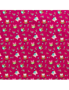 Tela de buhos algodón 2