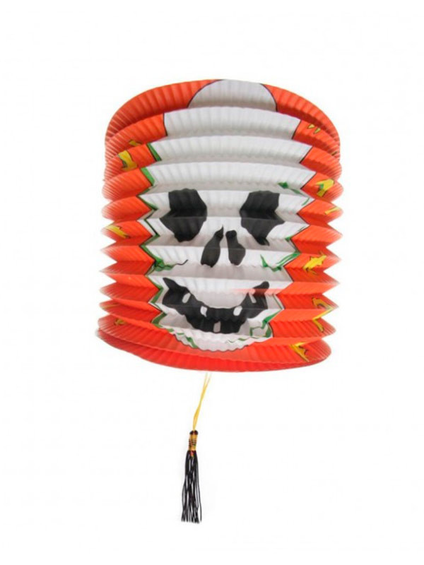 Farol de papel para Halloween esqueleto