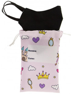 Bolsa para mascarillas princesas