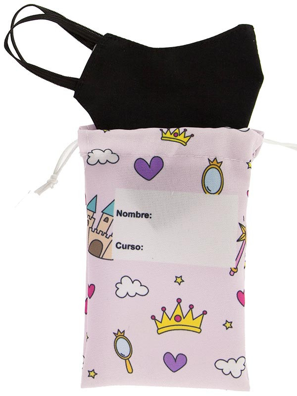 Bolsa para mascarillas princesas