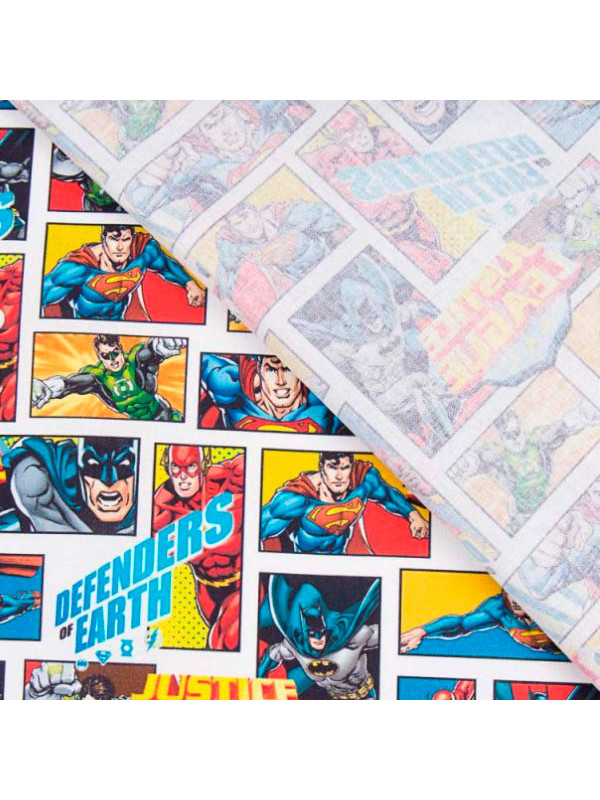 Tela superhéroes Liga de la Justicia transparencia