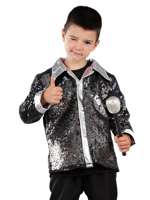 Camisa disco con lentejuelas infantil
