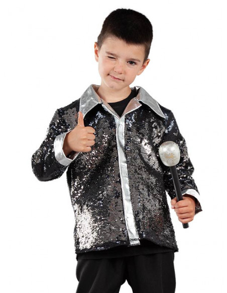Camisa disco con lentejuelas infantil