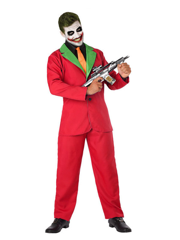 Disfraz de Joker rojo para hombre