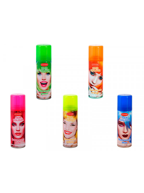 Spray de color flúor para cabello
