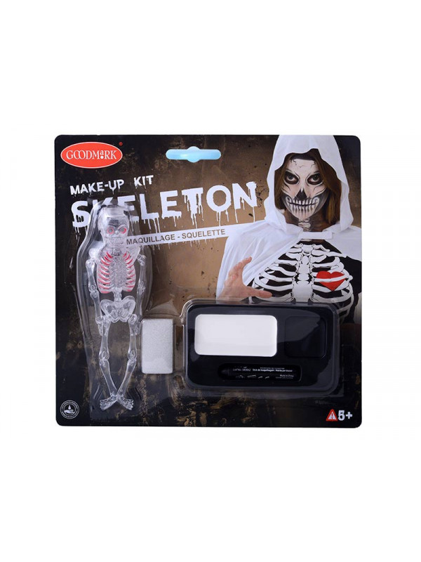 Set maquillaje esqueleto Halloween