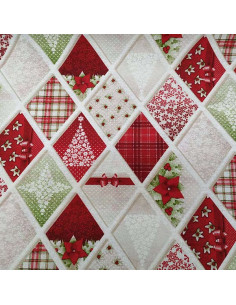 Loneta Navidad con rombos