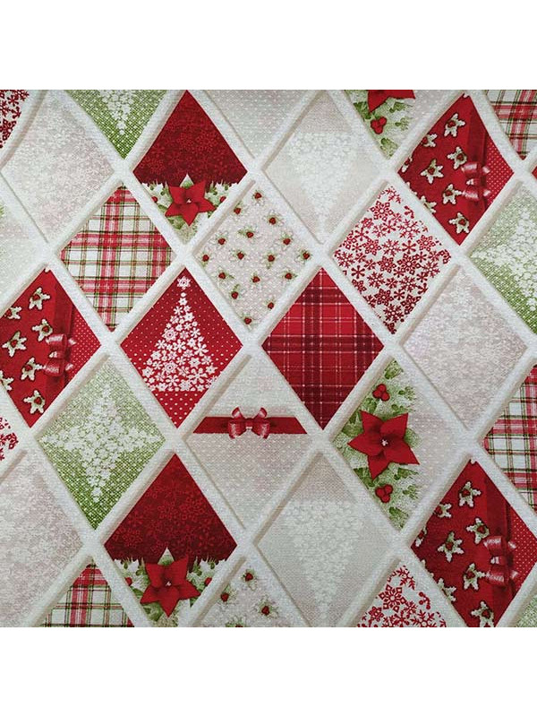 Loneta Navidad con rombos