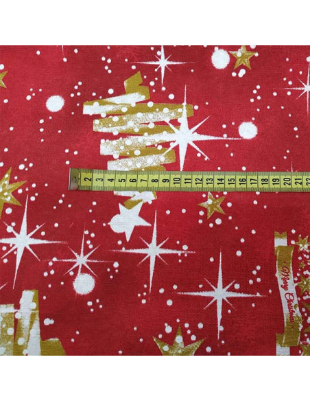 Loneta navideña árboles detalle