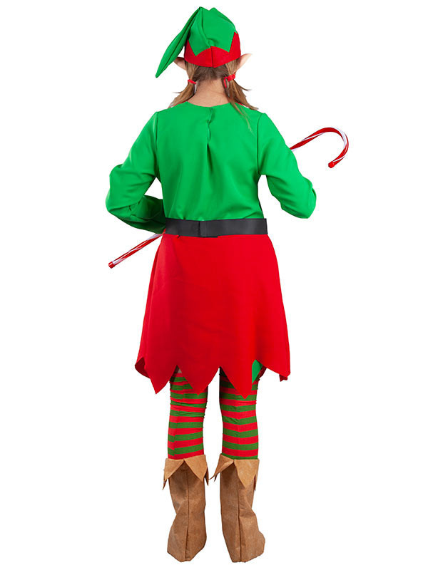 Disfraz elfa Navidad para mujer espalda