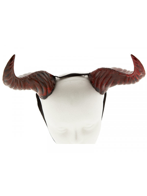 Cuernos de demonio rojos detalle