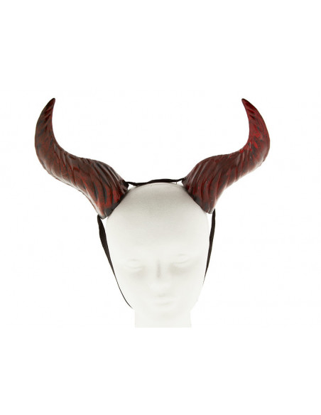 Cuernos de demonio rojos frontal