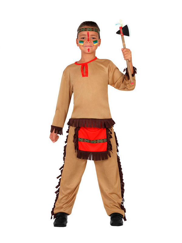 Disfraz indio marrón para niño