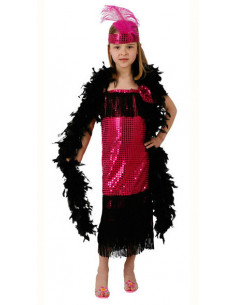 Disfraz charleston rosa para niña