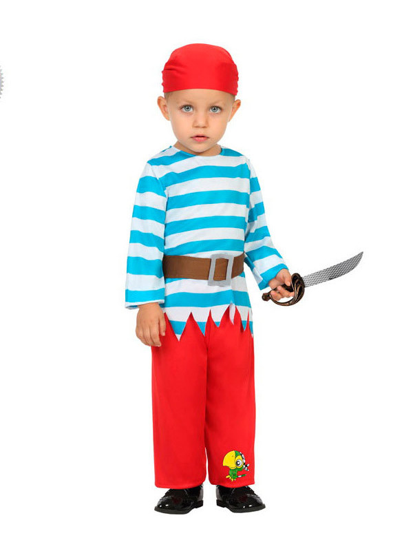 Disfraz pirata azul para bebé