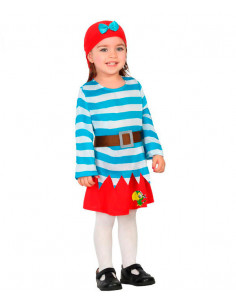 Disfraz piratesa azul para bebé