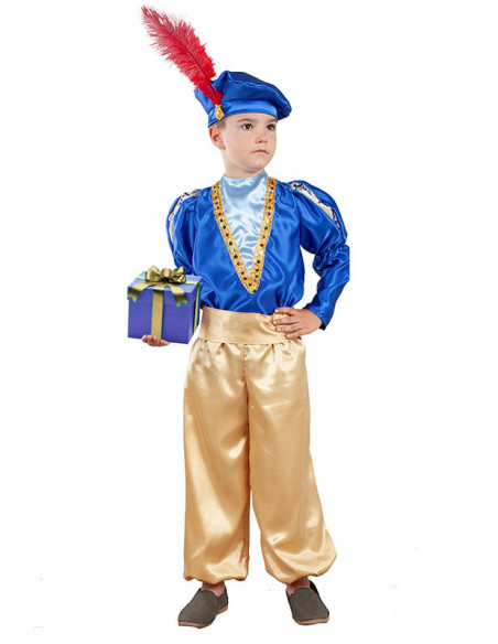 Disfraz paje azul infantil