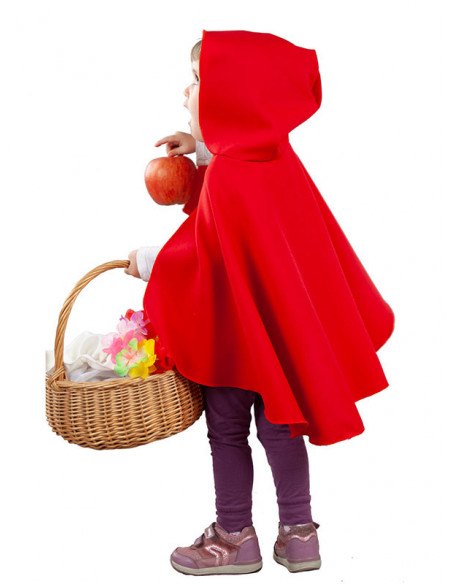 Capa roja Caperucita infantil espalda