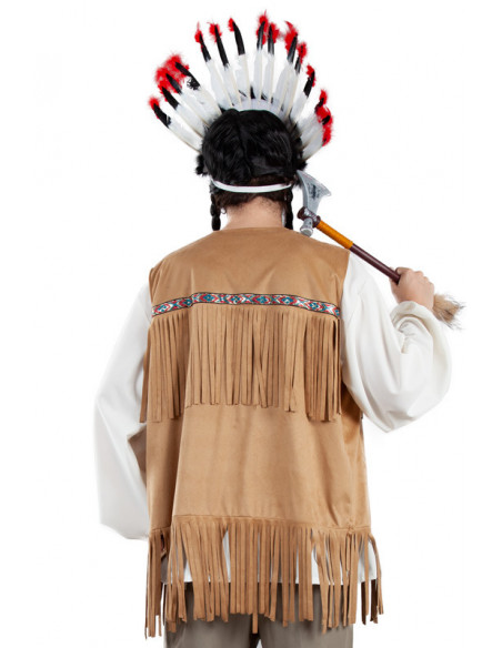 Chaleco indio adulto espalda