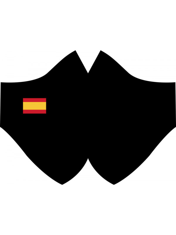 Mascarilla negra bandera España