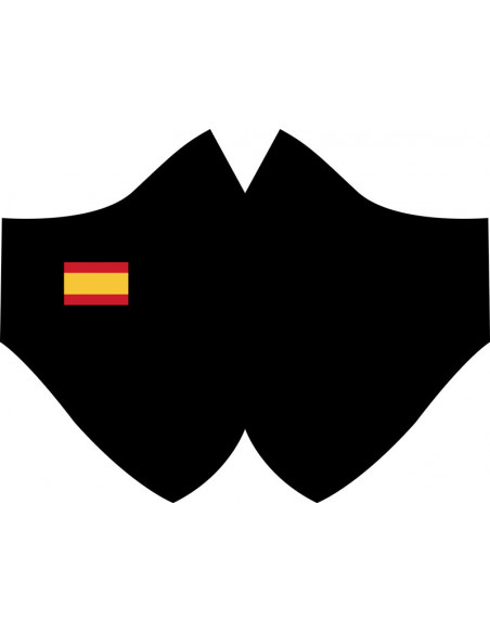 Mascarilla negra bandera España